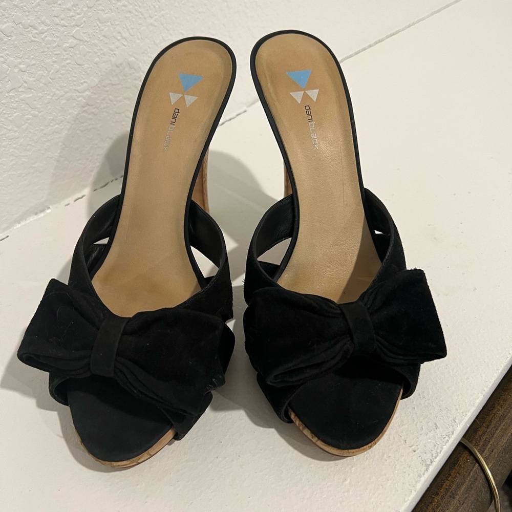 Chic Black Bow Heels by Zara